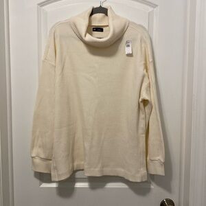 GAP Waffle Knit oversized turtle neck - Large - cream color -brand new with tags